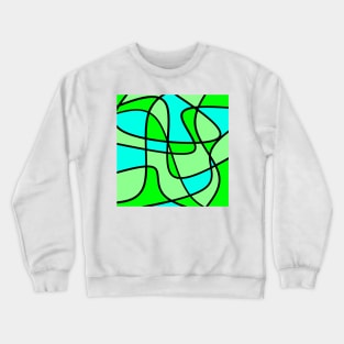 FreeFlow -- Green and Blue Crewneck Sweatshirt